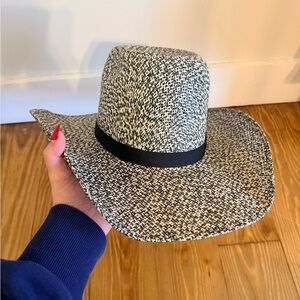 Hooey Black and White Woven Hat